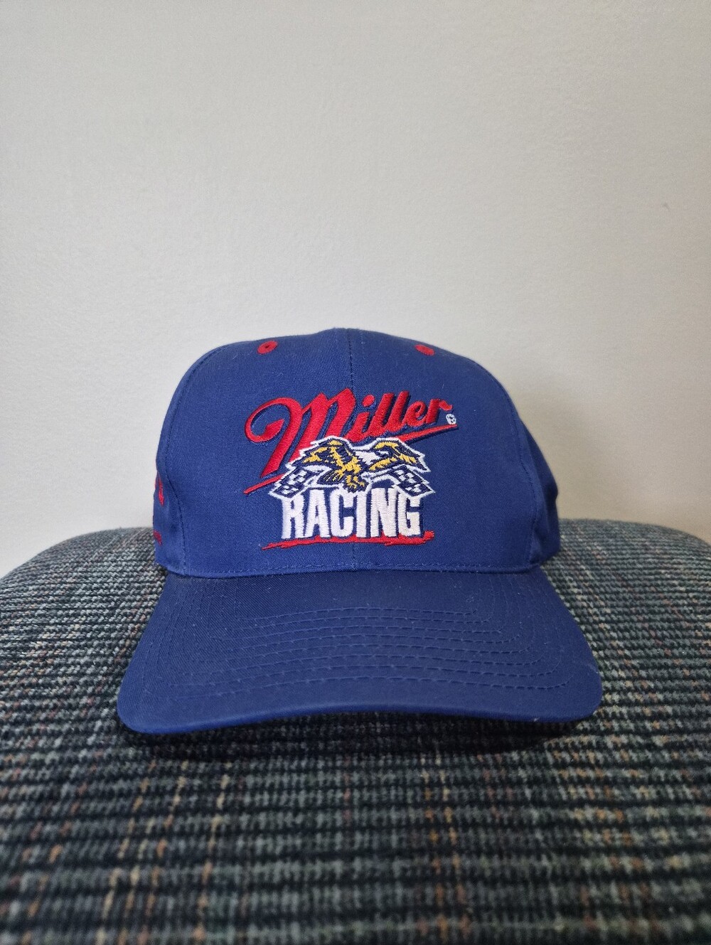 Vintage Nascar Miller Racing Rusty Blue Stitched Snapback Cap | Size OS